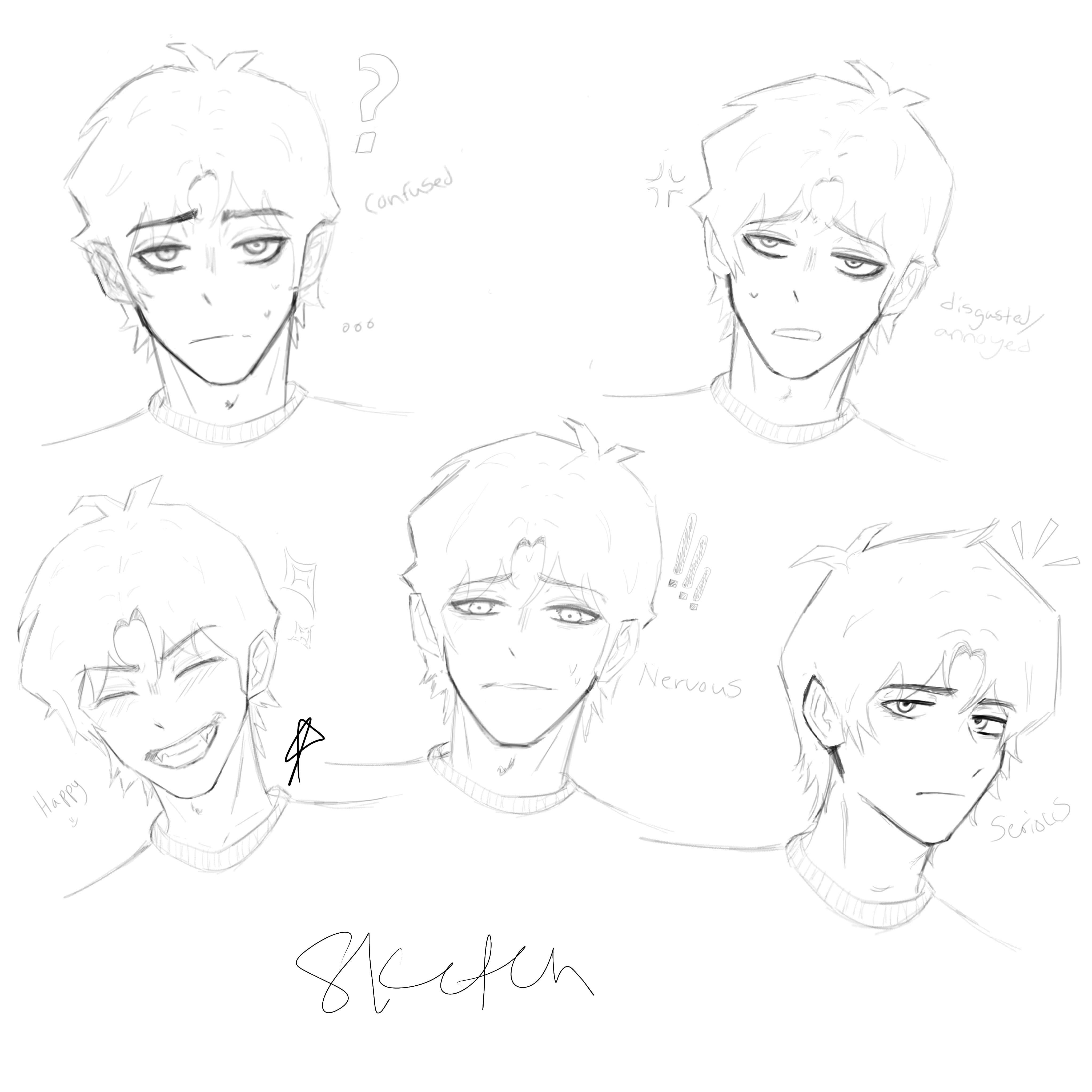 Facial expressions practice - ibisPaint