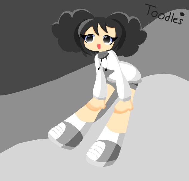 Toodles as a human in my style