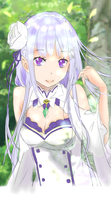 りぜろ、エミリア、塗り絵