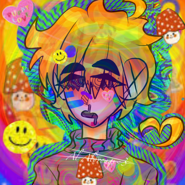 Dibujo de un wEy estilo kidcore xd