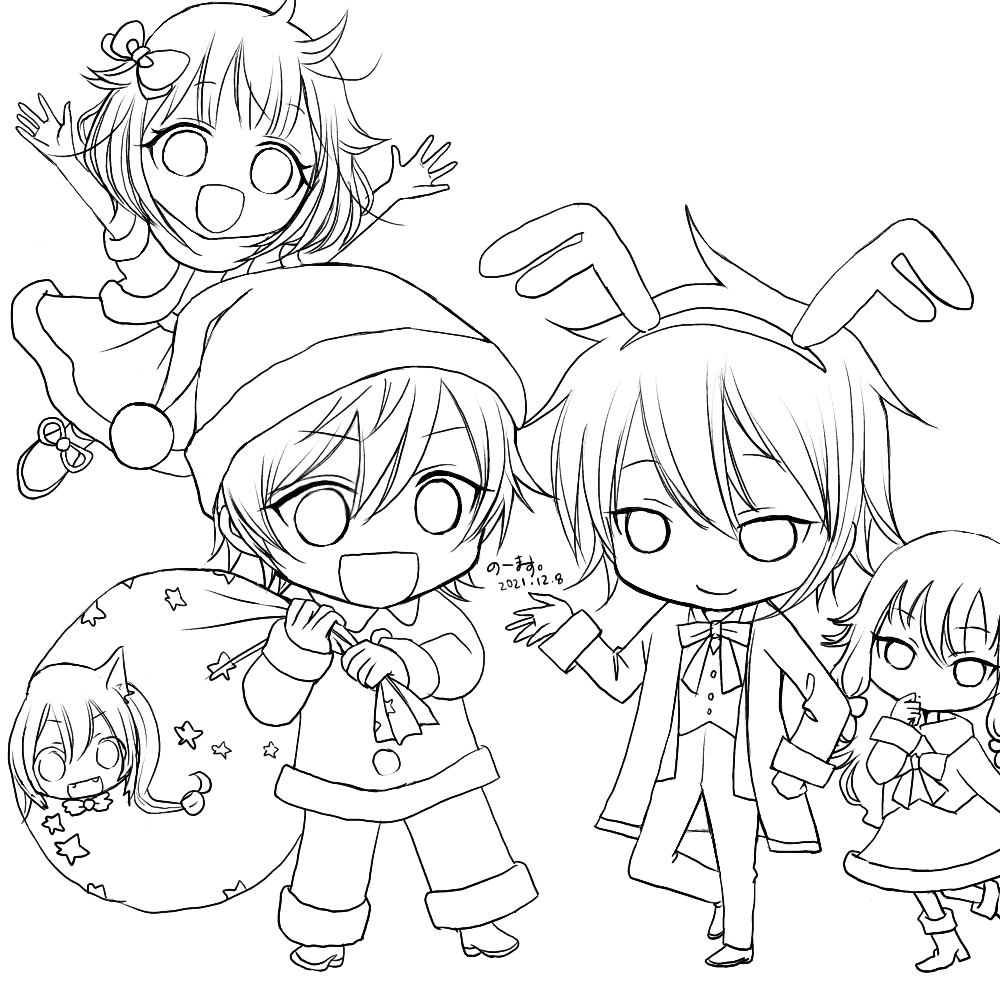 ワンダショ×クリスマス(プロセカ塗り絵) - ibisPaint
