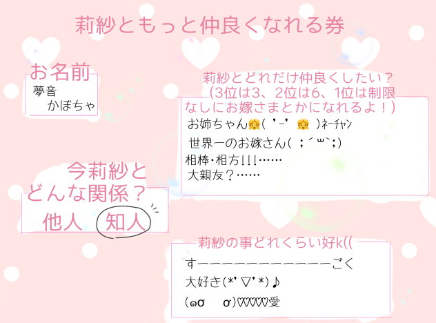 りーちゃんへ
