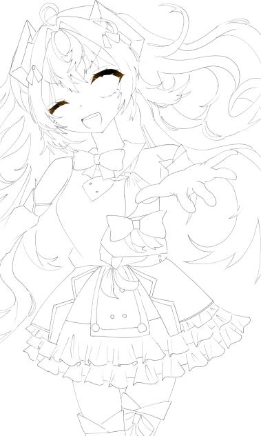 マジカルミライ2018 ミク　線画