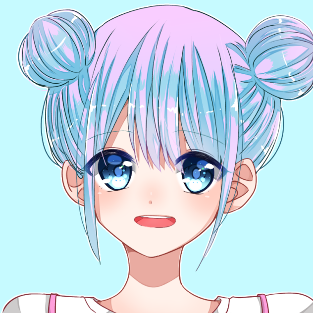 お団子の女の子