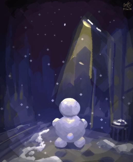 Wandering snowman