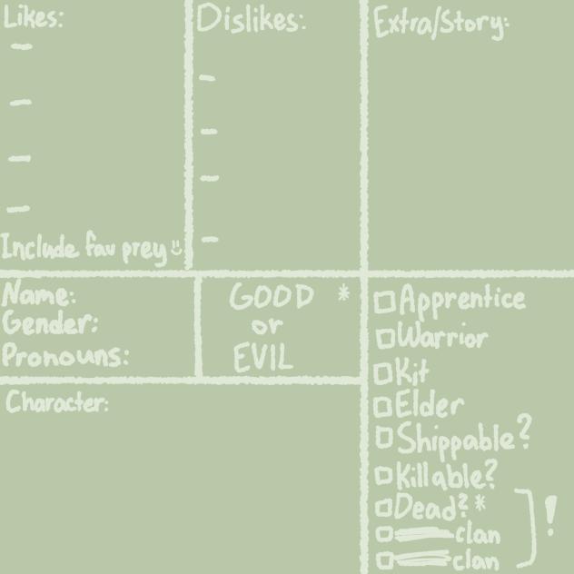 Exiled Character Sheet