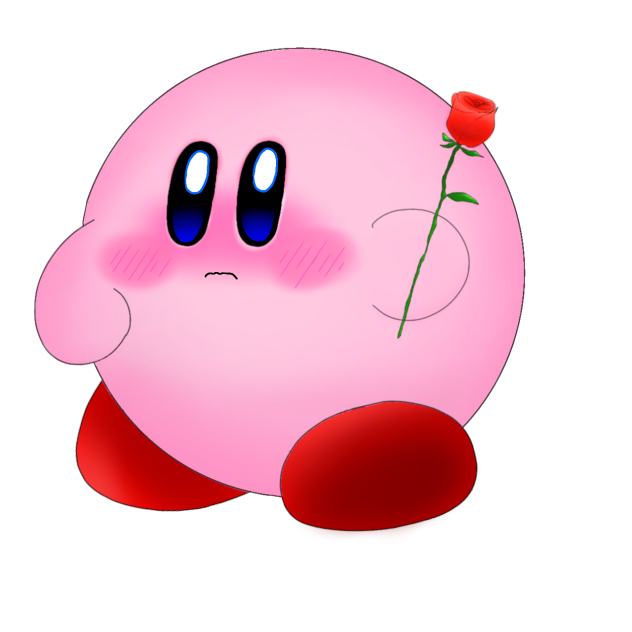 照れるカービィ