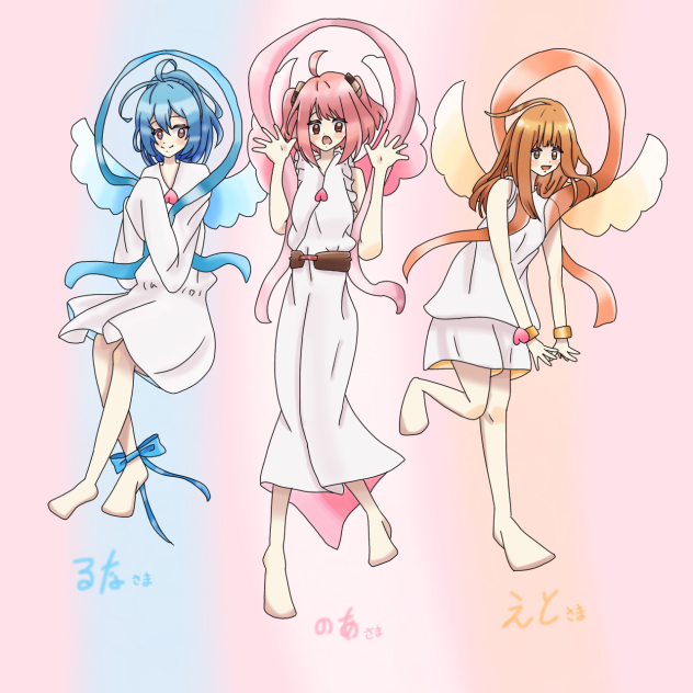 カラフルピーチ　のあ　えと　るな からぴちガールズかわいいよね #からぴち #のあさん #えとさん #るな