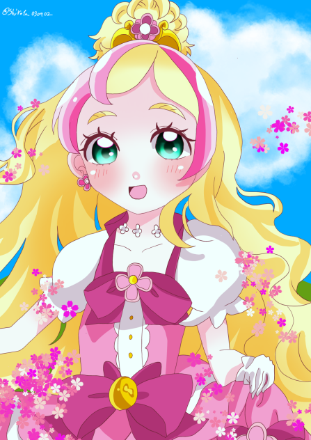 プリキュア キャンバスアート キュアフローラ プリキュア キャンバスアート キュアフローラ プリキュア キャンバス