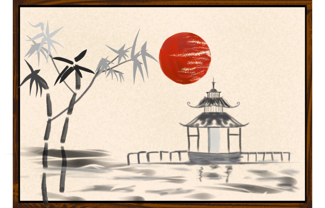 Japanese Ink painting