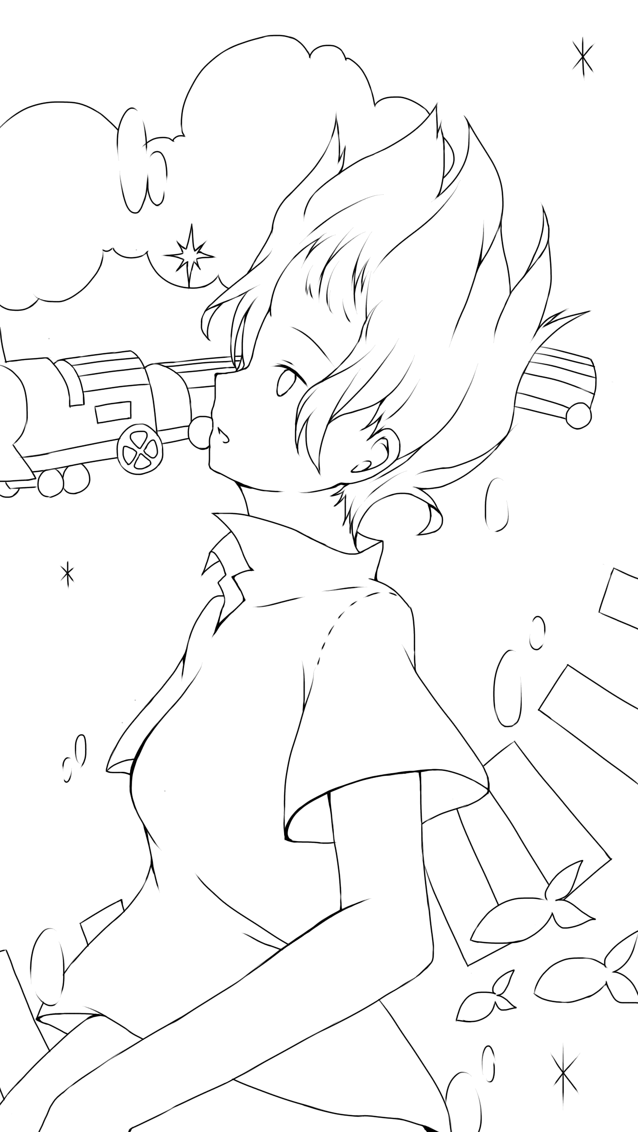 線画 ウミユリ海底譚 Ibispaint