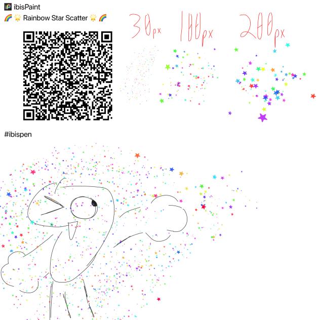rainbow star scatter brush X3