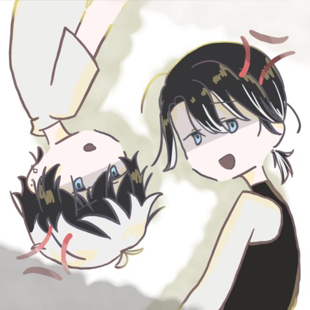 お疲れなご様子の双子
