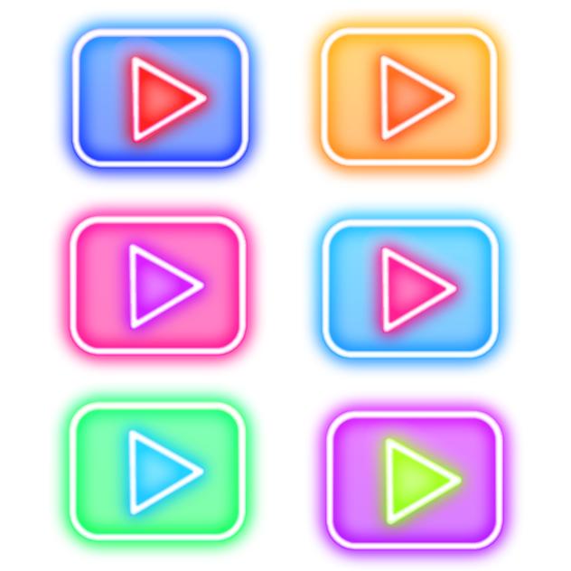 Play button neon signs2