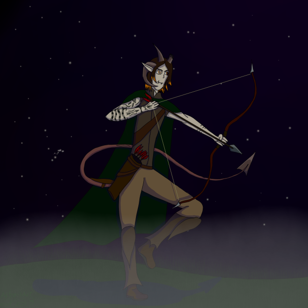 Melody with her bow