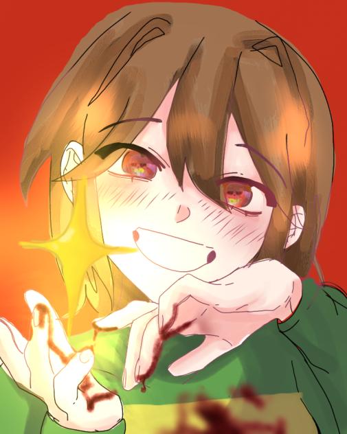 chara undertale 🙇‍♀️🔪 - ibisPaint