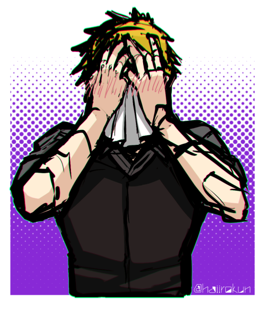 照れてるケイジさん