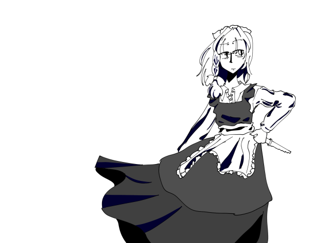 落描き咲夜さん