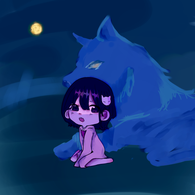 夜中に