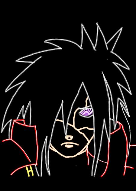 Madara Uchiha+Rinnegan neón