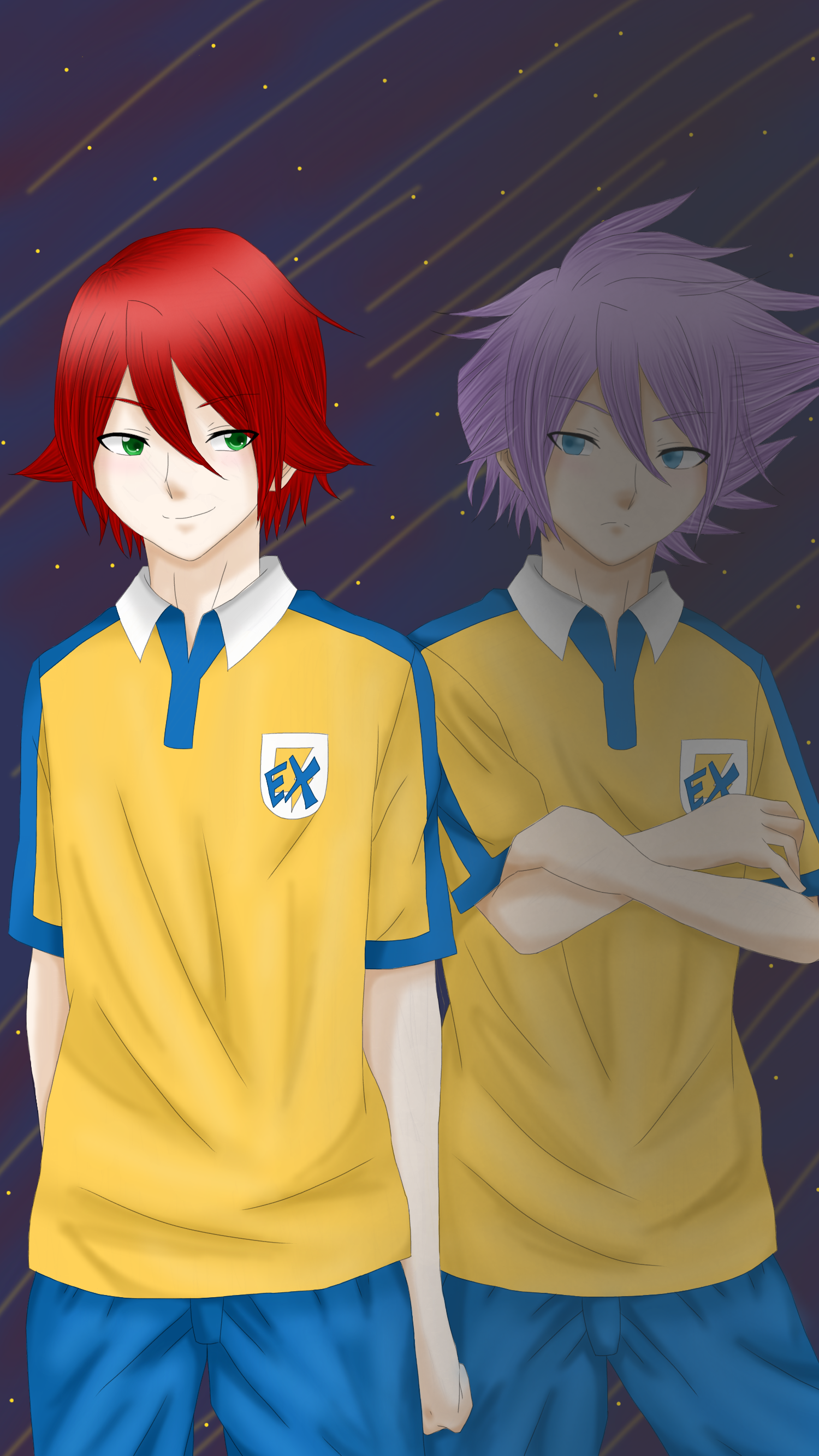 基山ヒロトとガゼルとミキシマックスした基山ヒロト Ibispaint