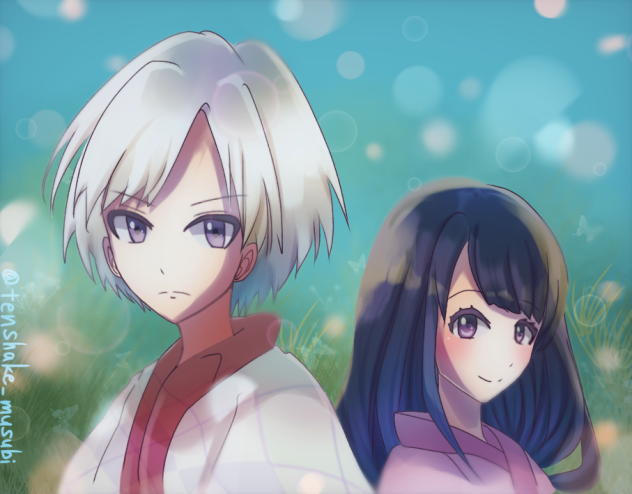 鳥居の向こうの薬園