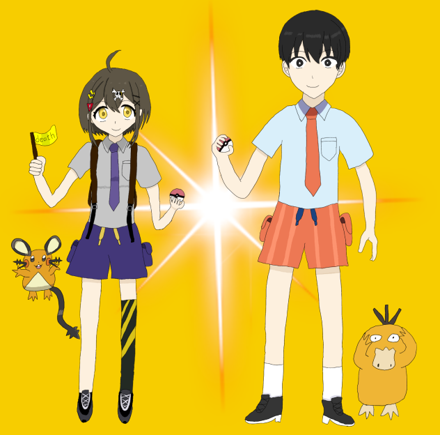 ポケモントレーナーになった少女と青年（フラグちゃん）