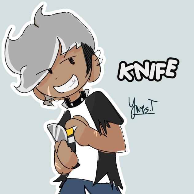 knife gijinka 🔪🖤🩶