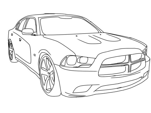 ダッジ チャージャー 線画