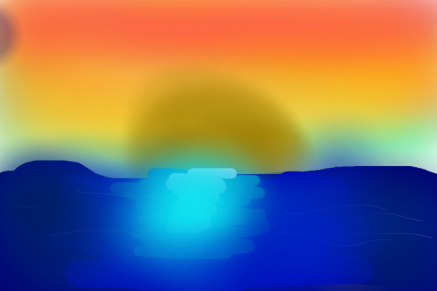 sunset drawing - ibisPaint