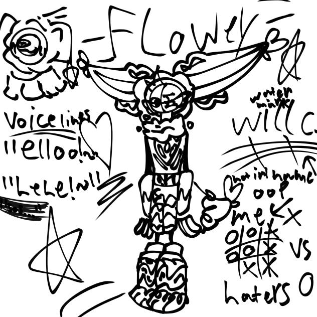 goofy Flowey sketch