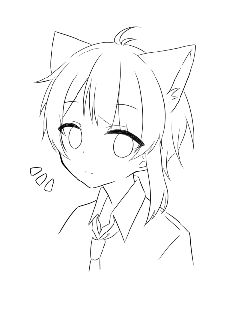 莉犬くん　線画