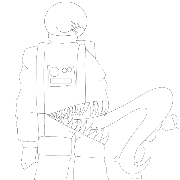 Among us line art
