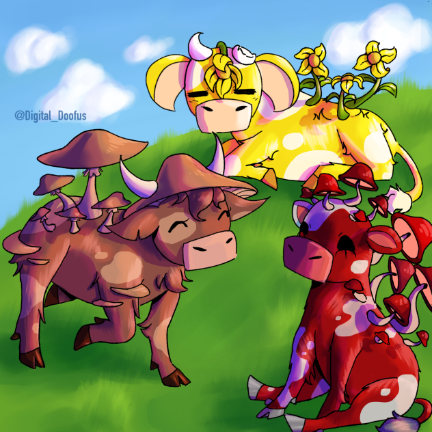 My beloved cow trio 🤎❤️💛