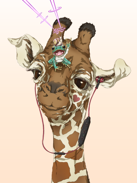 キリン　カエル　カタツムリ
