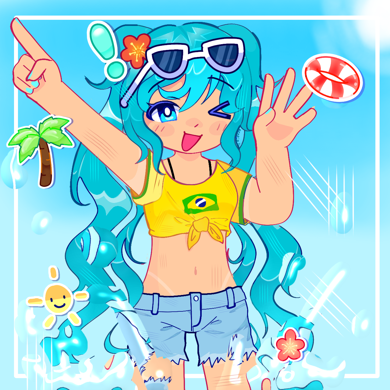 Brazilian Miku!😎🗣️🇧🇷 - ibisPaint