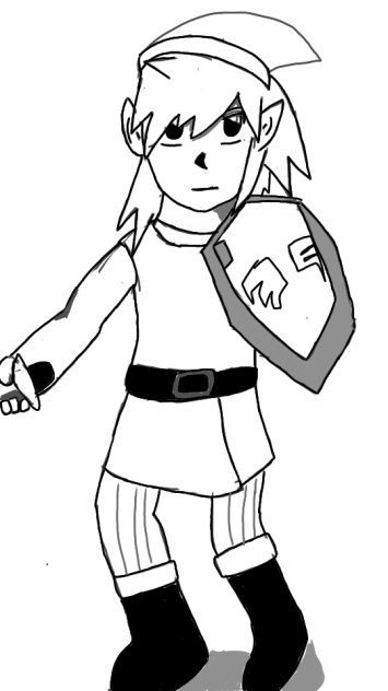 Link from Legend of Zelda Manga style