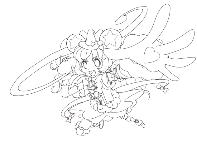 キュアモフルン 線画