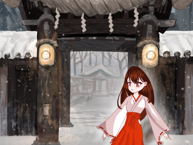 雪を後に