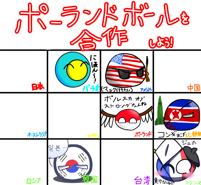 ポーランドボール ポーランドボール合作(韓国) - ibisPaint