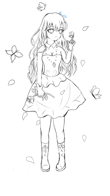 Blue Rose ー線画ー