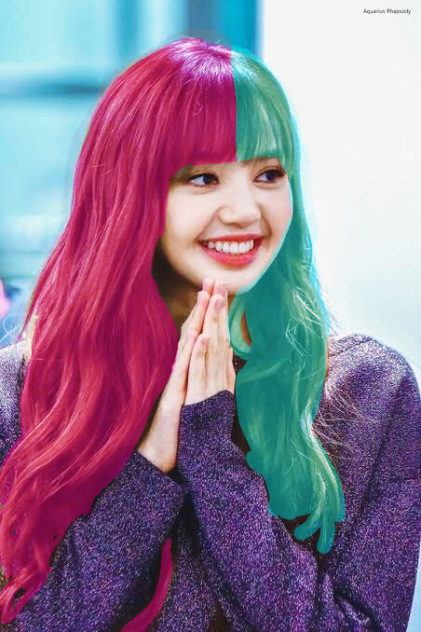 Blackpink Lisa with Candy hair