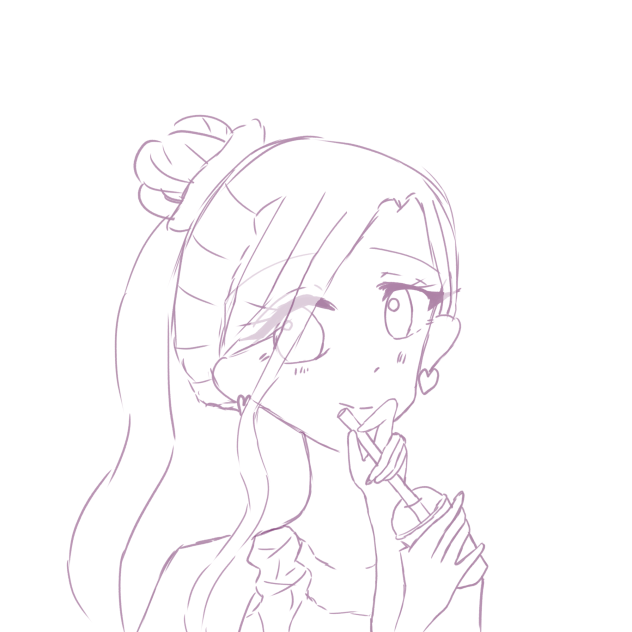 夏の大人女子（塗り絵版）