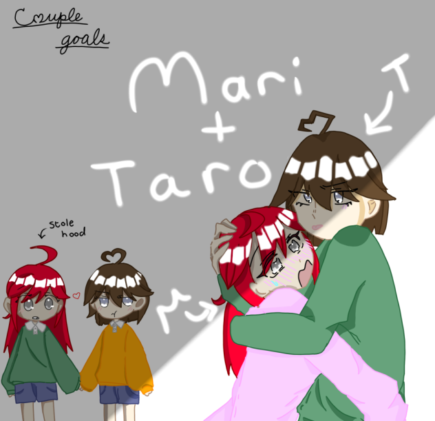 Mari is red Taro is gren