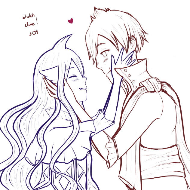 Sketch of fan art fairy tail