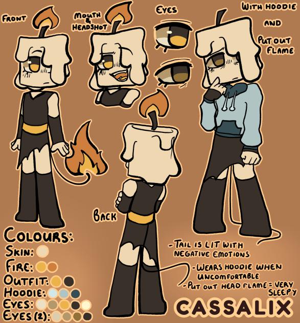 Cassalix [Dandy's World OC Ref Sheet]