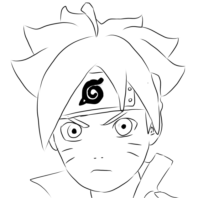 Drawing Boruto's Head