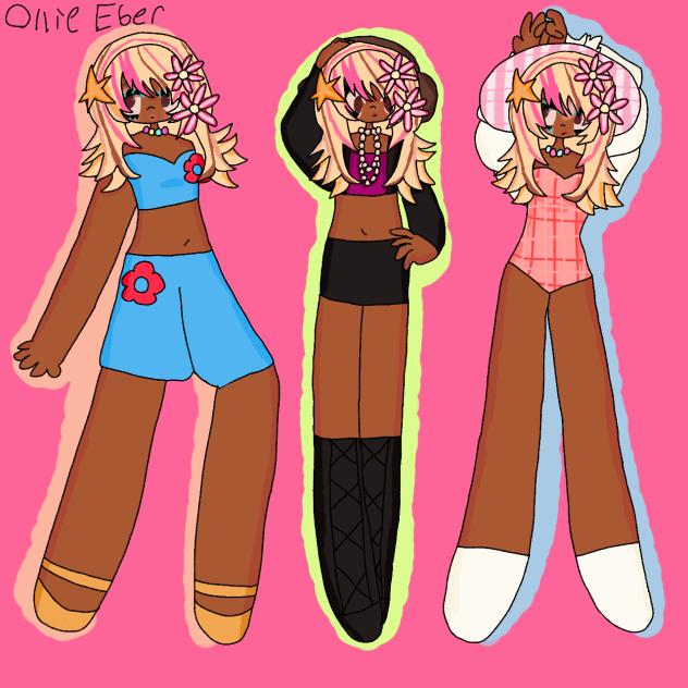 Outfits I made in a Roblox game