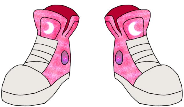 Pink sparkling Sneakers.