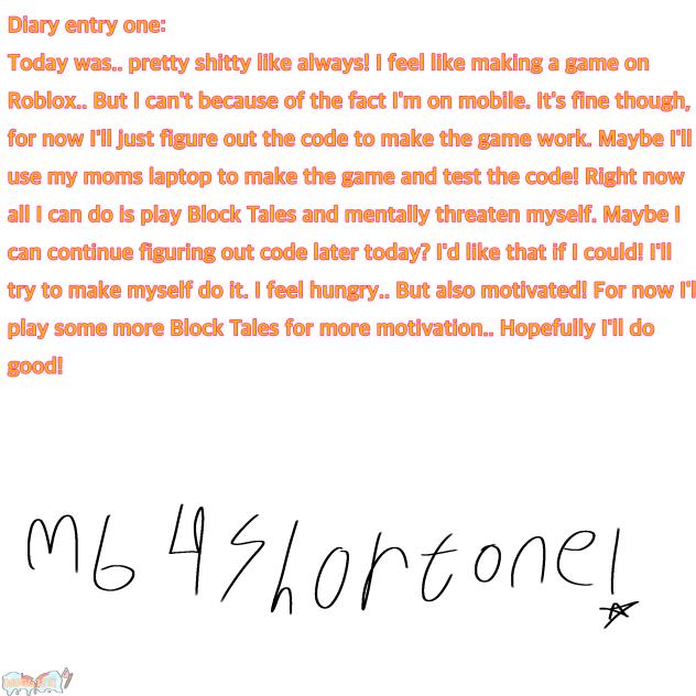 Diary entry